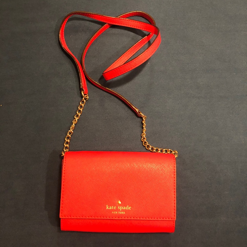 Kate Spade small red crossbody purse